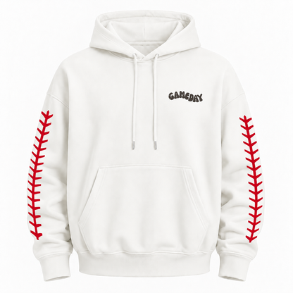 Game Day Baseball Stitch Graphic Hoodie