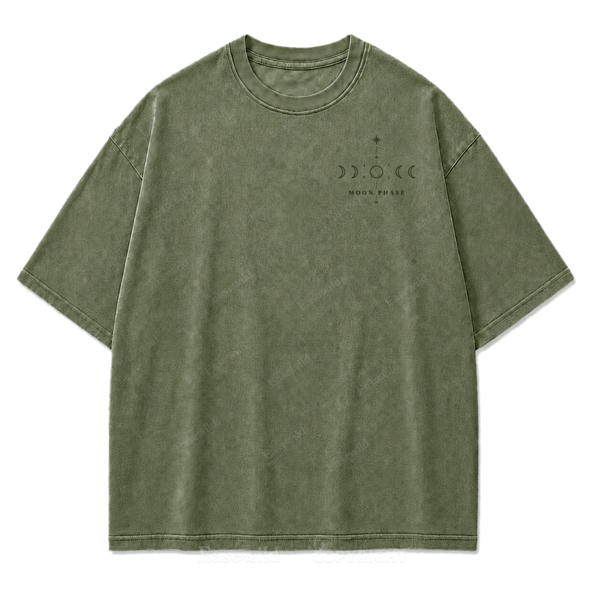Moon Phase Minimal Washed Print Tee