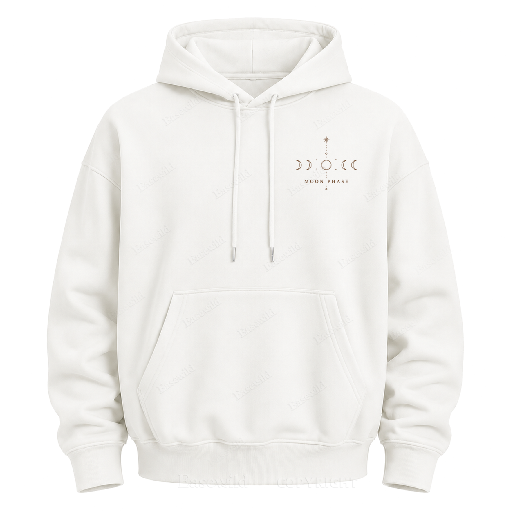 Kapuzenpullover mit Mondphasengrafik