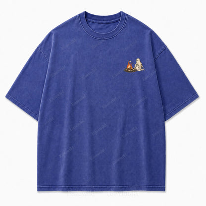 Lost In October Halloween Washed Graphic Tee