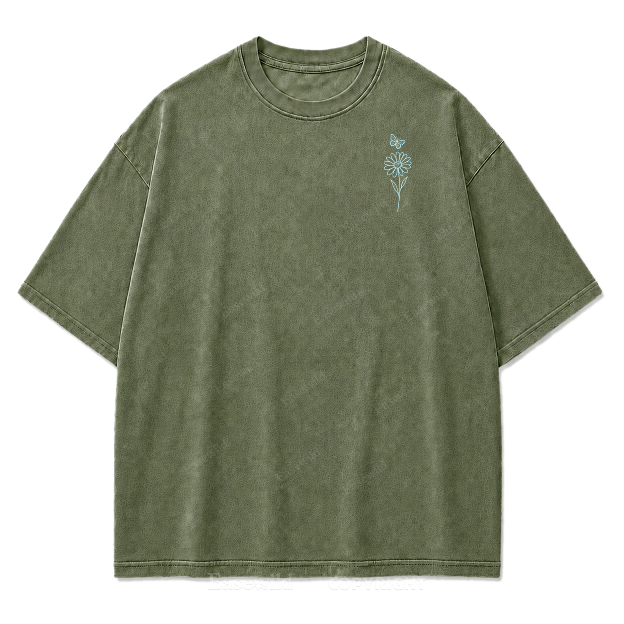 T-Shirt mit Wildblumen-Grafikdruck „Rest Among Wildflowers“