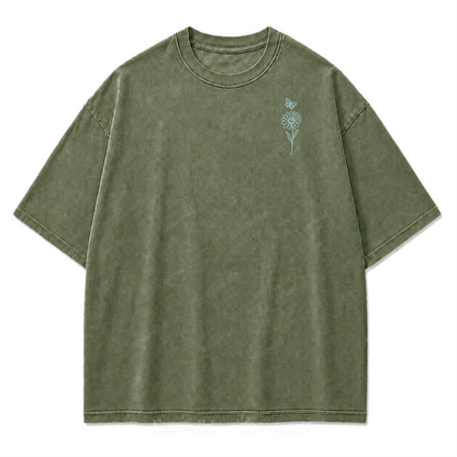 T-Shirt mit Wildblumen-Grafikdruck „Rest Among Wildflowers“