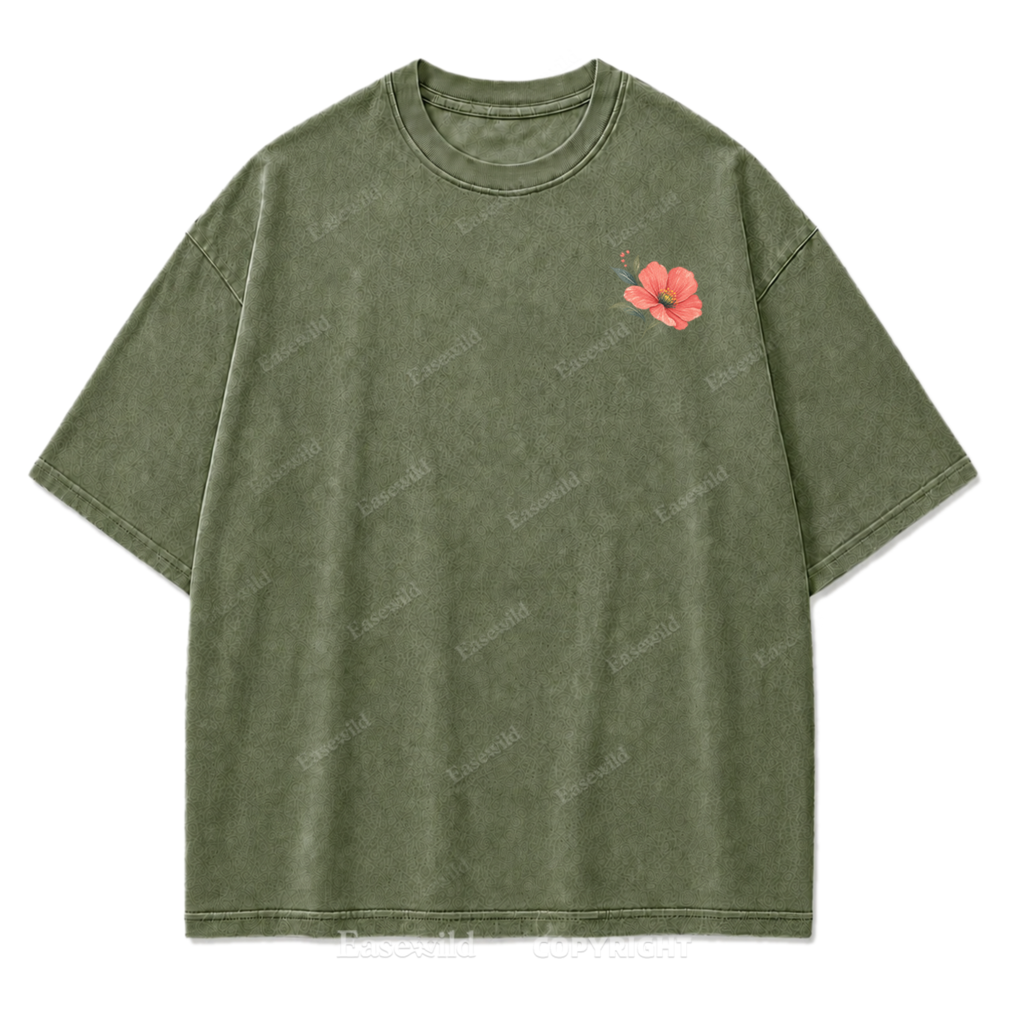 Soft Bloom Floral Washed Print Tee