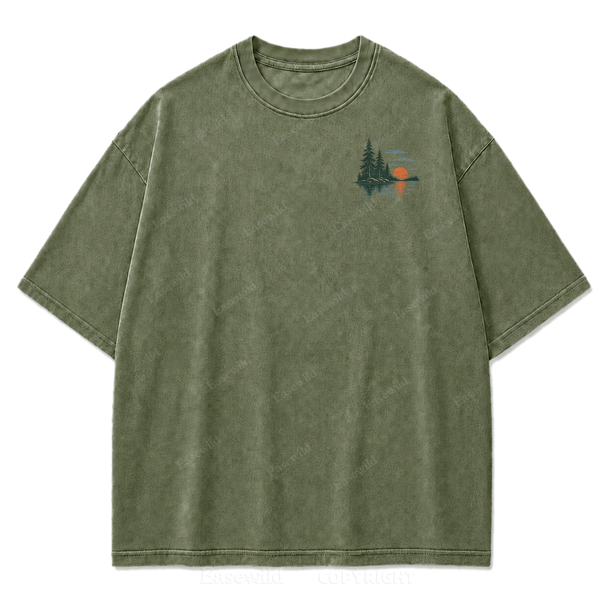 T-Shirt mit gewaschenem Aufdruck: Wo Seetage zu Erinnerungen werden