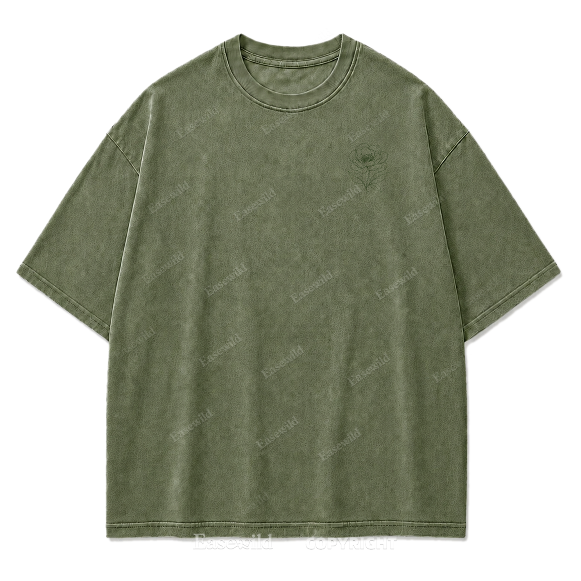 Bloom In Peace Floral Washed Print Tee