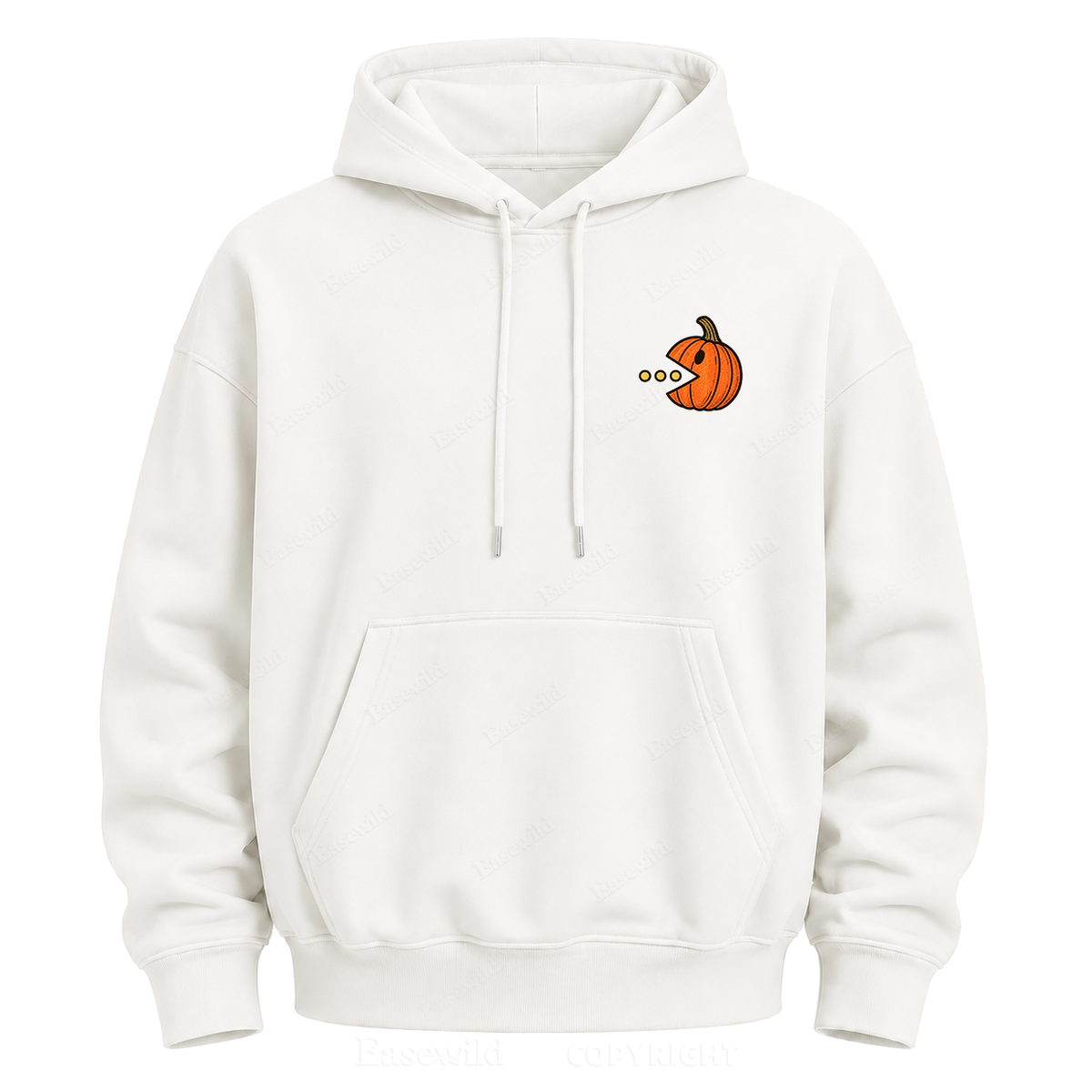 Ghosted Again Pumpkin Pac-Man Halloween Graphic Hoodie