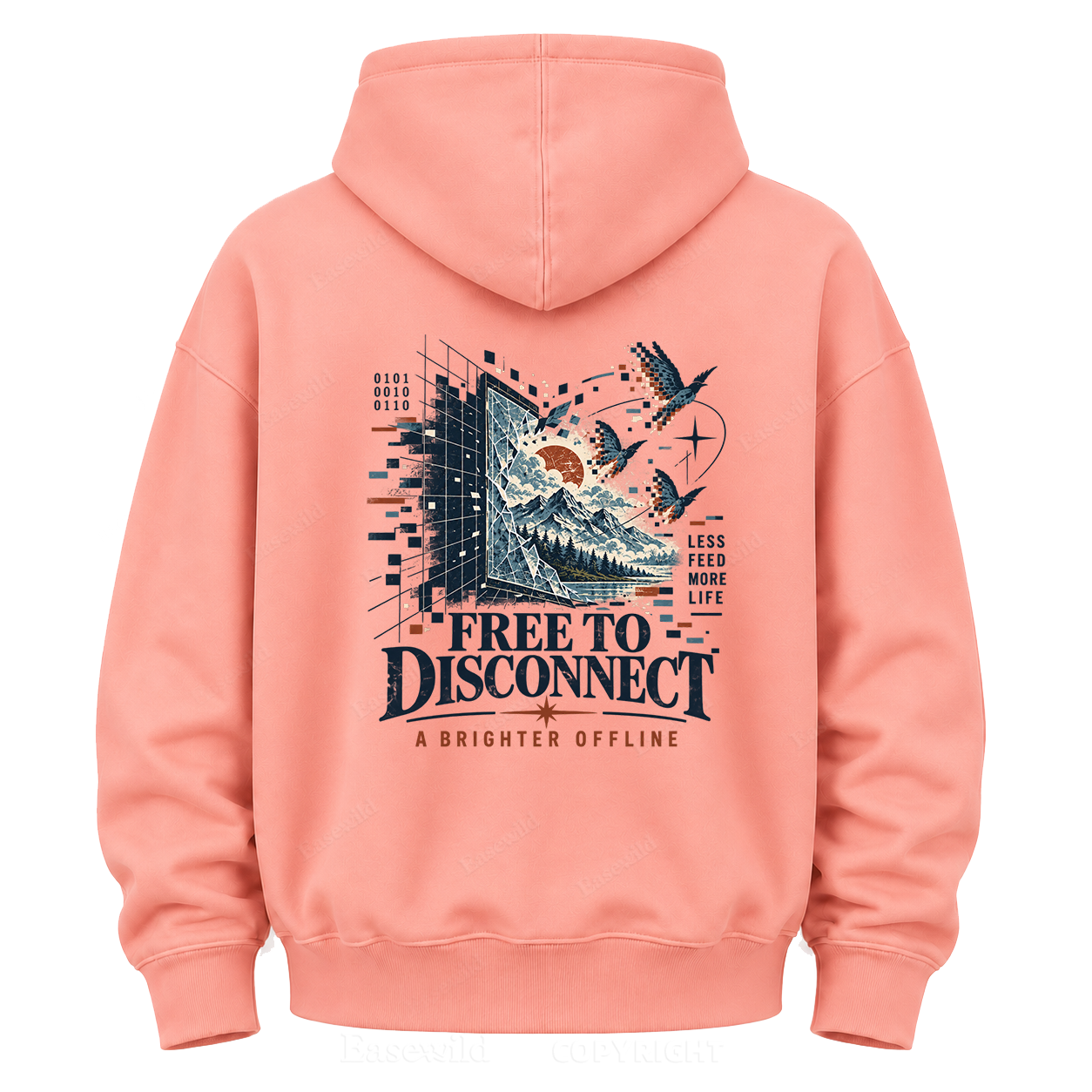 Pixel to Peaks  Graphic Hoodie