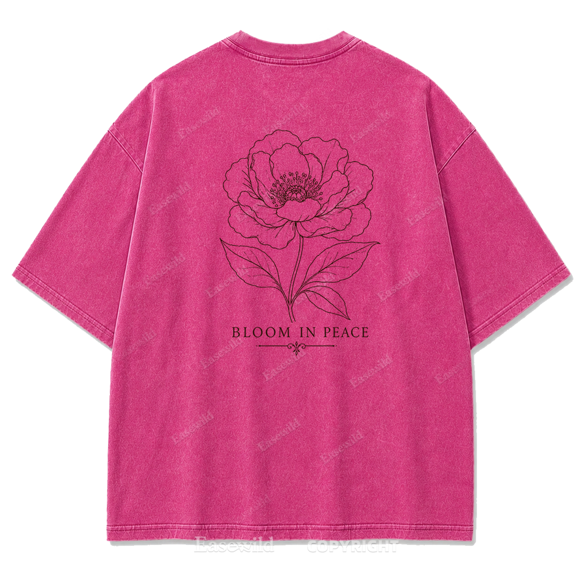 Bloom In Peace Floral Washed Print Tee