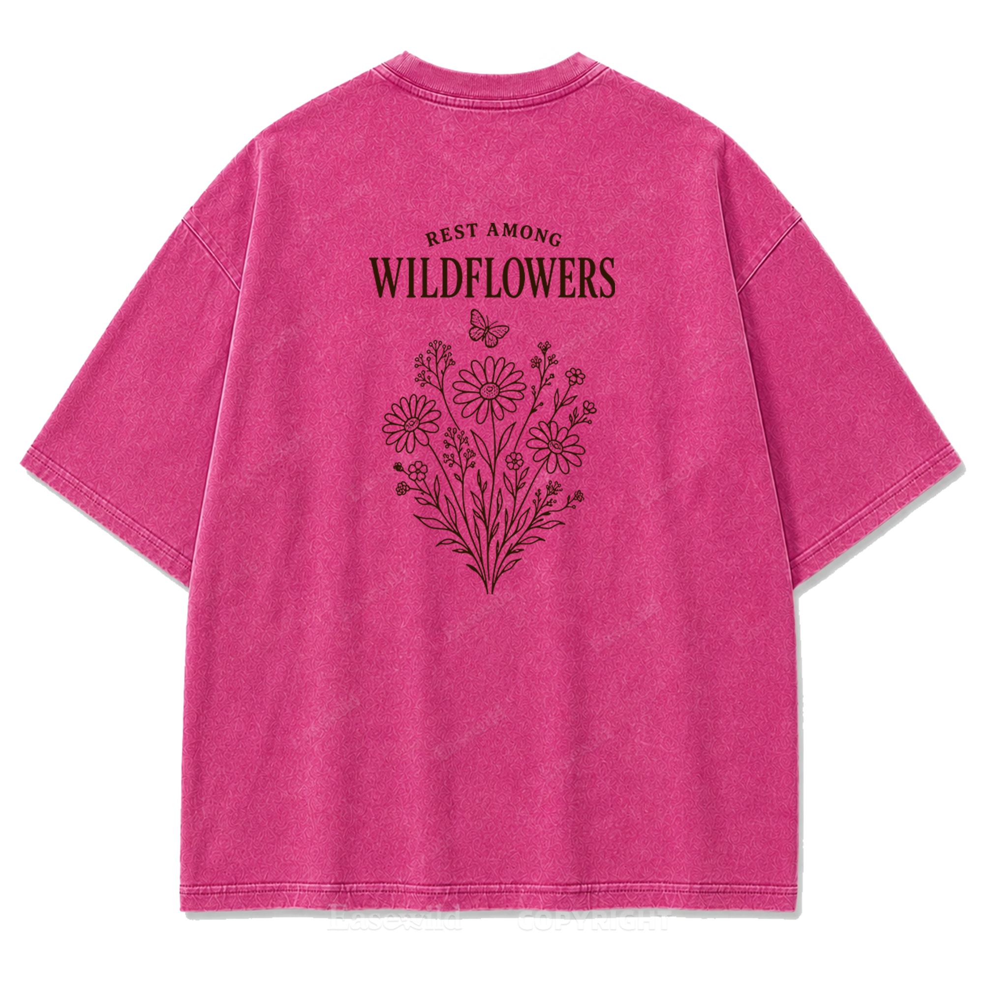 T-Shirt mit Wildblumen-Grafikdruck „Rest Among Wildflowers“