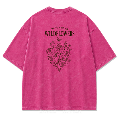 T-Shirt mit Wildblumen-Grafikdruck „Rest Among Wildflowers“