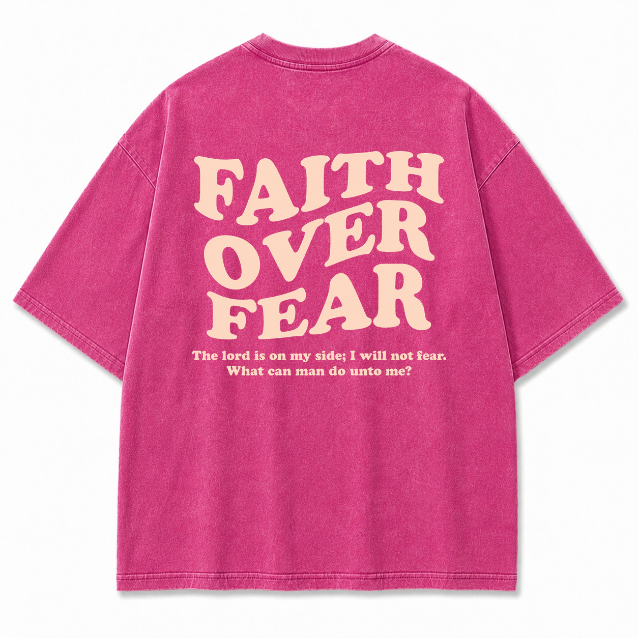 Faith Over Fear Oversized Christian Graphic Tee