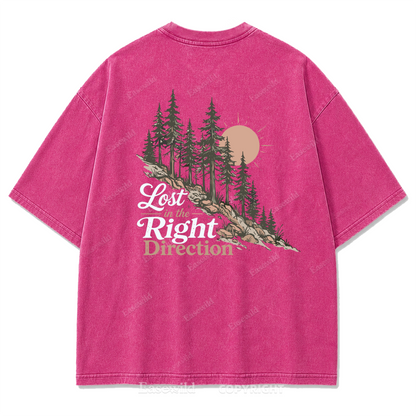Lost in the Right Direction verwaschenes T-Shirt