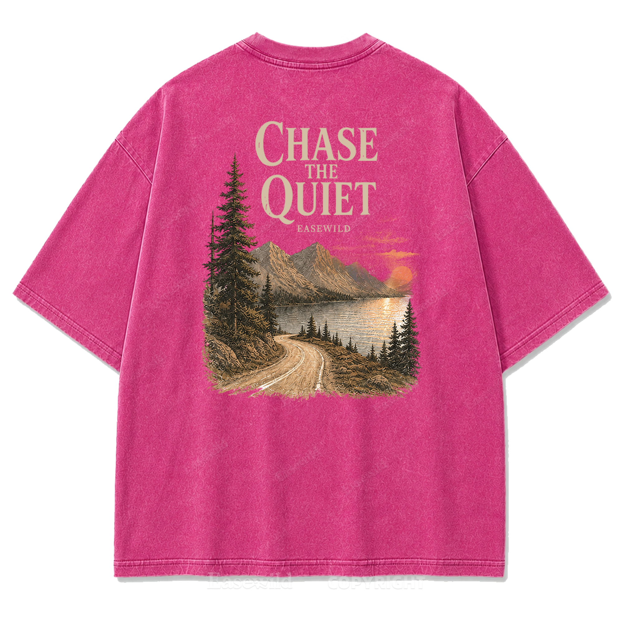 Chasing Quiet Lakeside Mountain Washed Print Tee