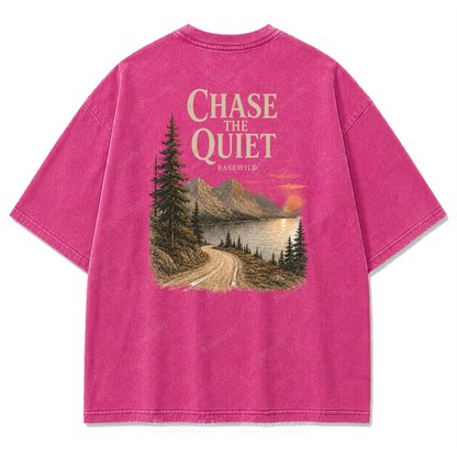 Chasing Quiet Lakeside Mountain Washed Print Tee