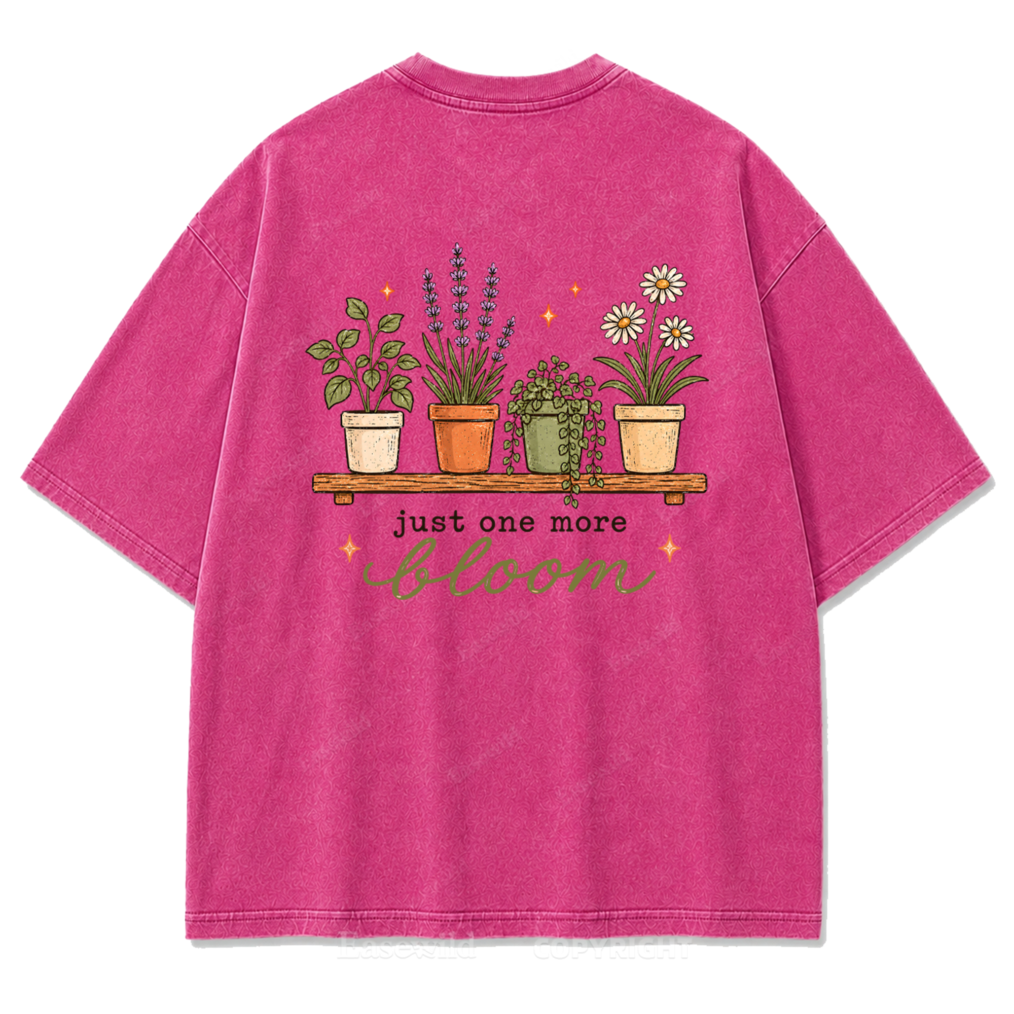 Just One More Bloom Washed Print Tee