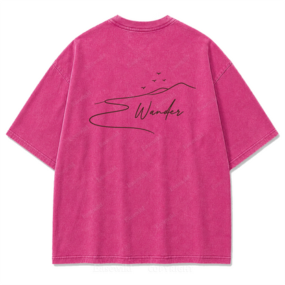 Where the Road Softens Washed Print Tee