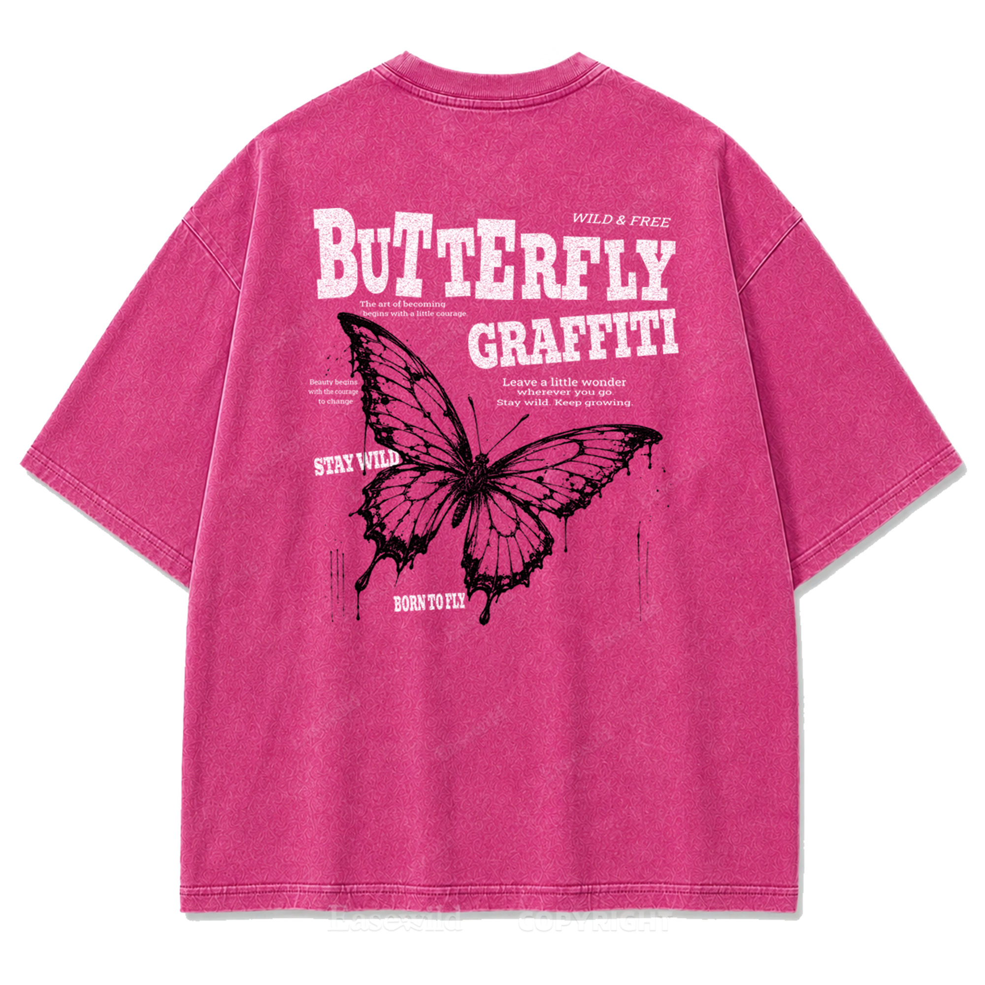 Butterfly Street Art Graphic Tee