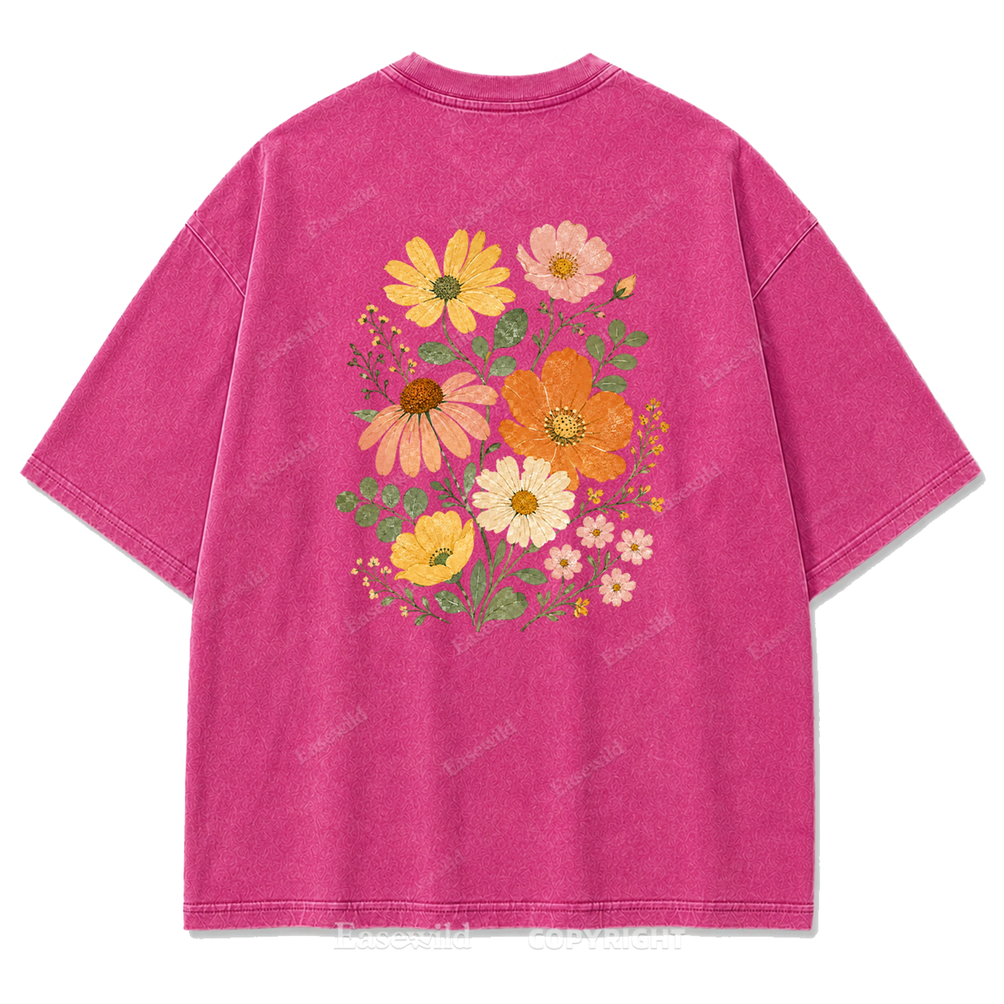 Pastel Wildflower Washed Print Tee