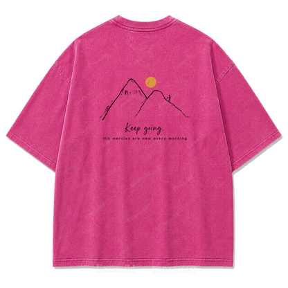 Keep Going Mountain Washed Print Tee