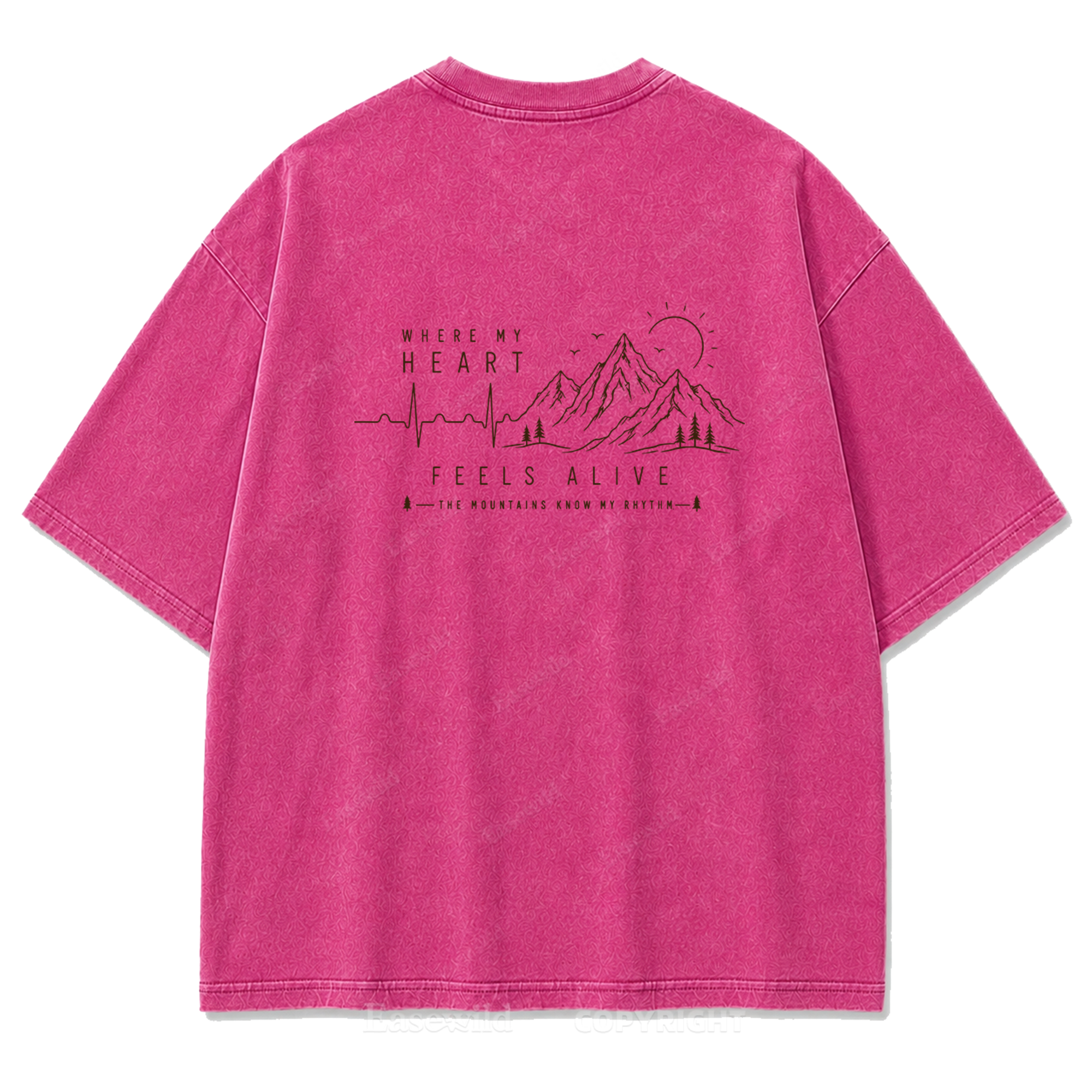 Where My Heart Feels Alive Mountain Washed Print Tee