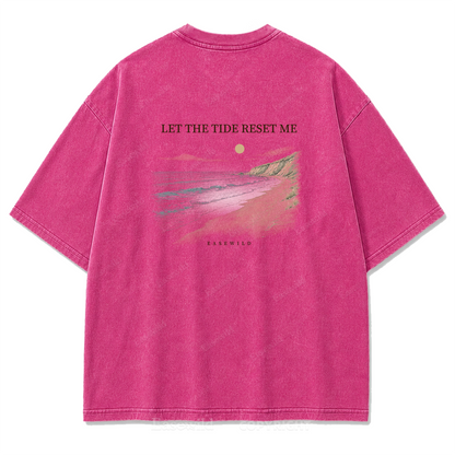 Let the Tide Reset Me Washed Print Tee