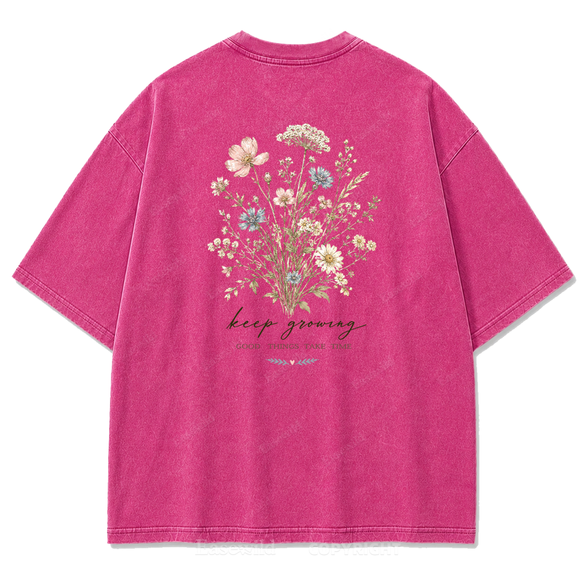 Keep Growing Floral Washed Print Tee