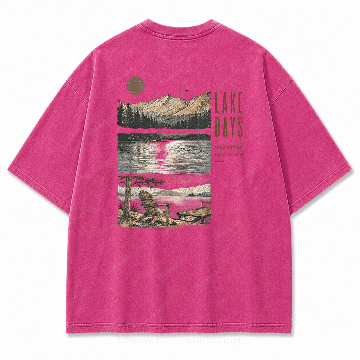 Lake Days Card Washed Graphic Tee