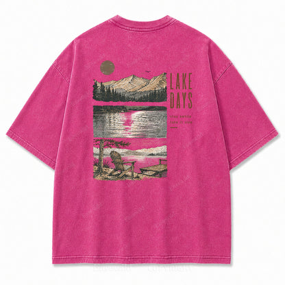 Lake Days Card Washed Graphic Tee