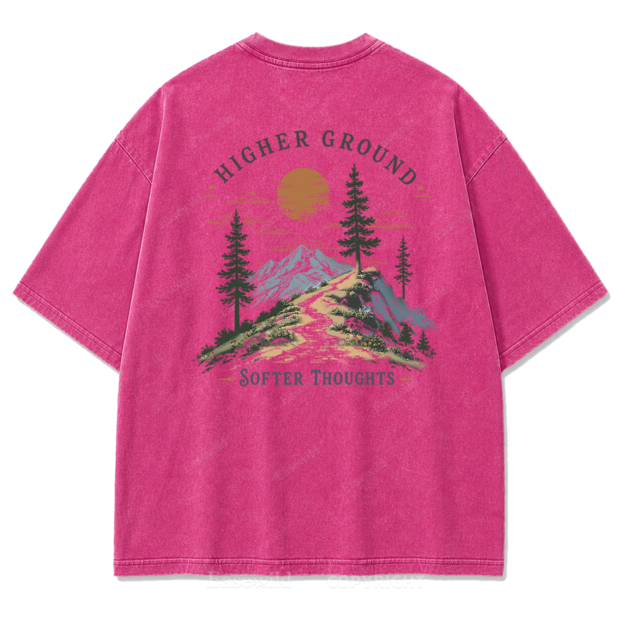 Higher Ground Softer Thoughts Washed Print T-Shirt
