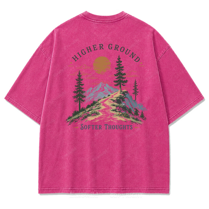 Higher Ground Softer Thoughts Washed Print T-Shirt