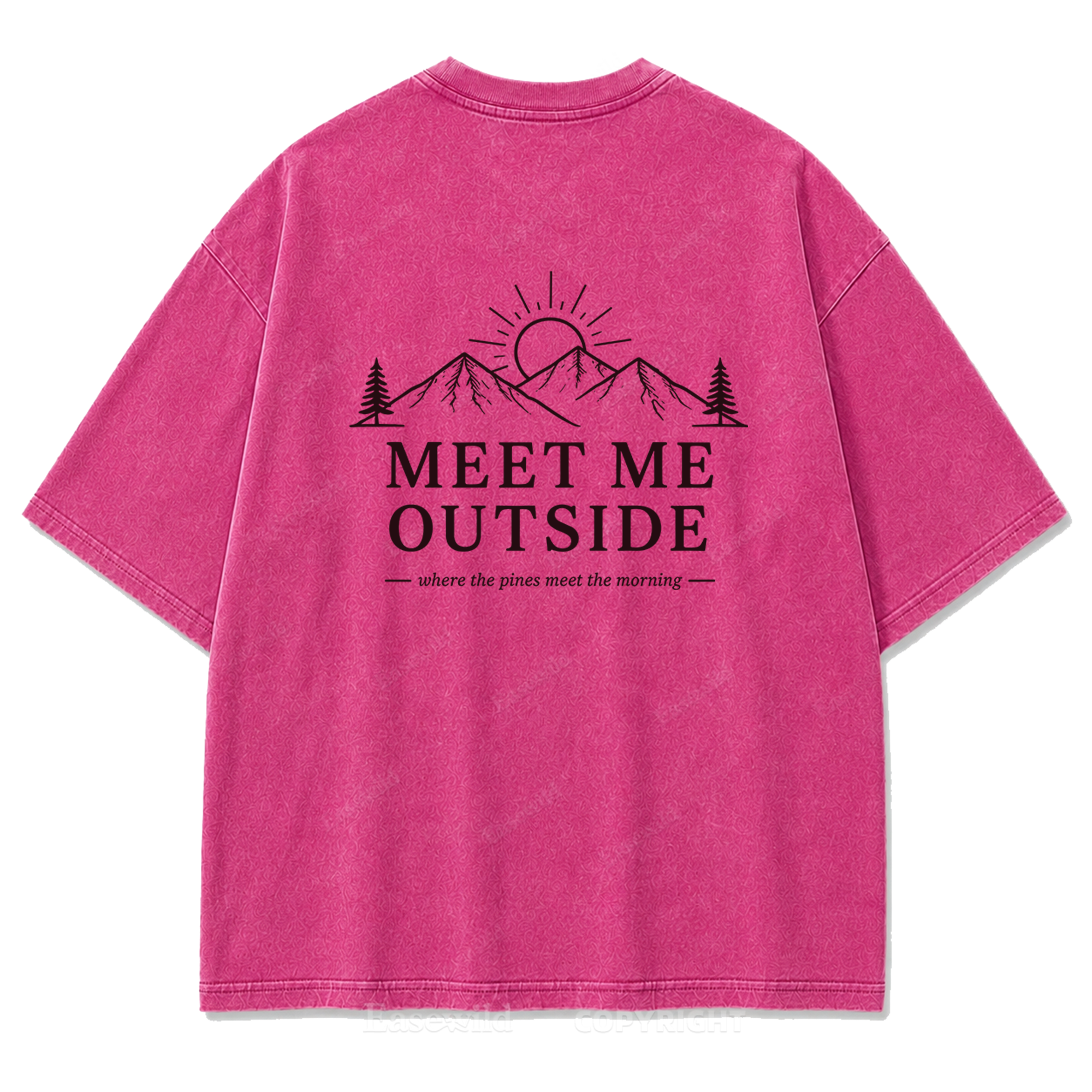 Meet Me Outside Sunrise Washed Print Tee