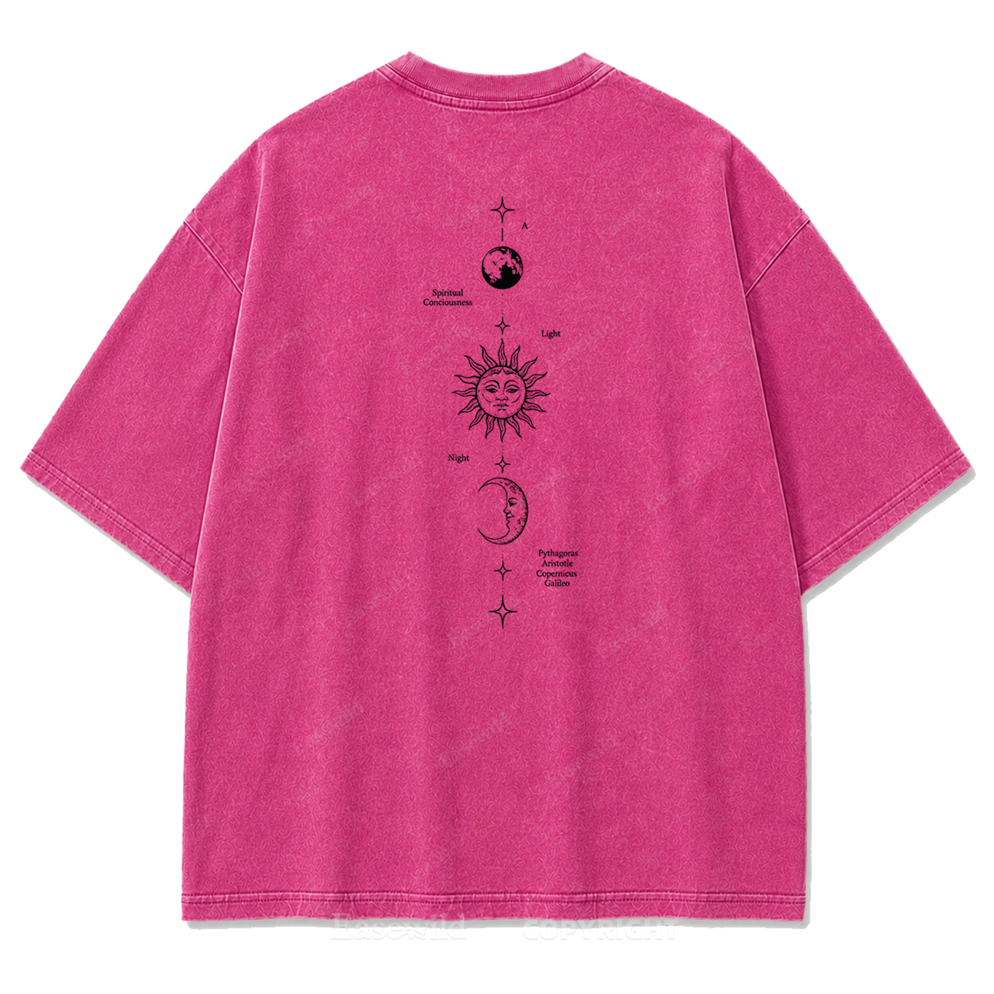 Spiritual Consciousness Sonne & Mond "Washed Print" T-Shirt