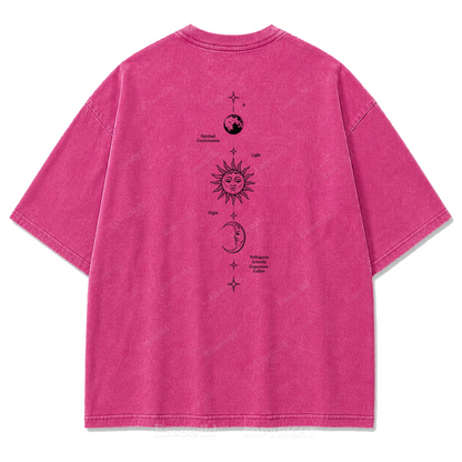 Spiritual Consciousness Sonne & Mond "Washed Print" T-Shirt