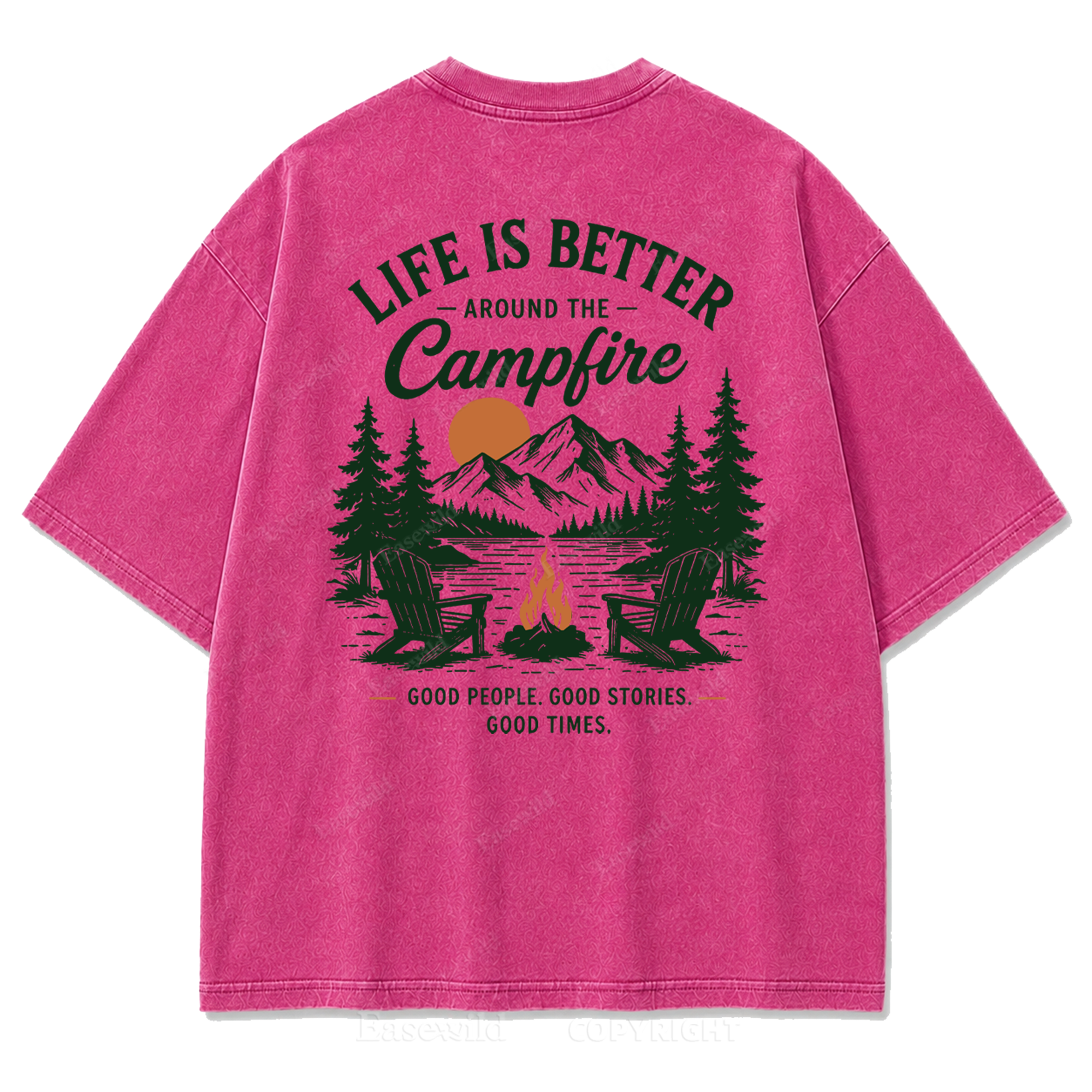 Campfire Evenings Outdoor Washed Print Tee