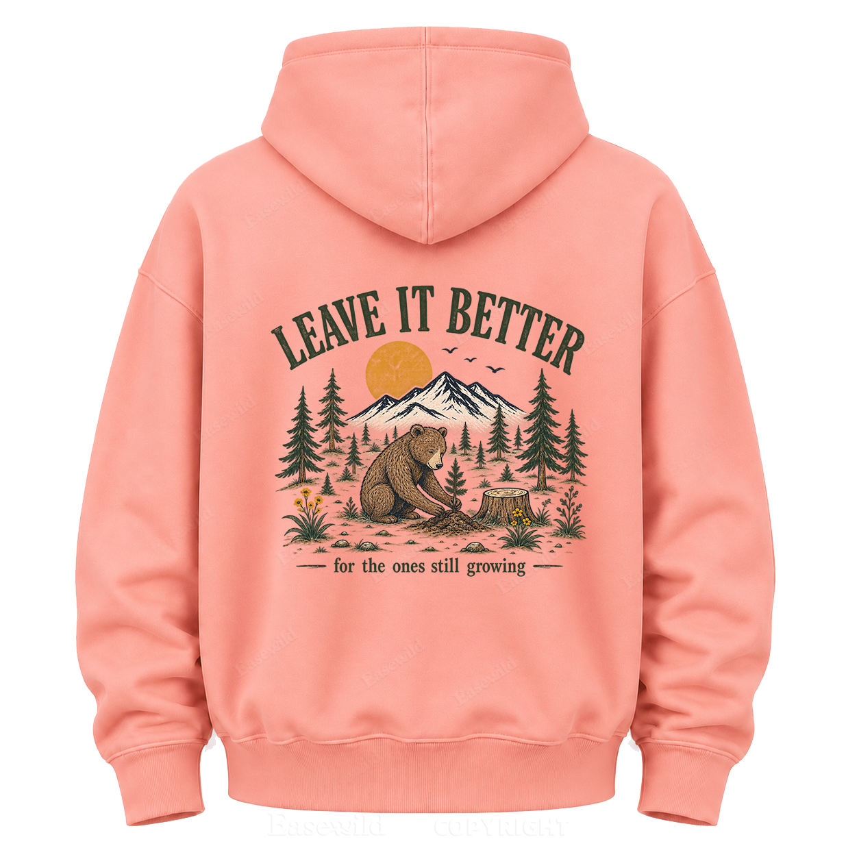 Leave It Better – Vintage Bear & Mountain Graphic Hoodie