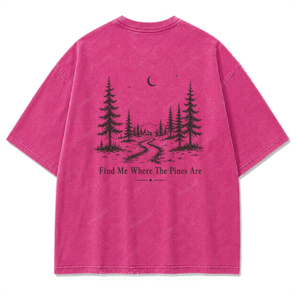 Pinebound Nights Washed Print Tee