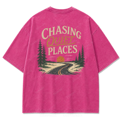 Chasing Quiet Places Washed Print Tee