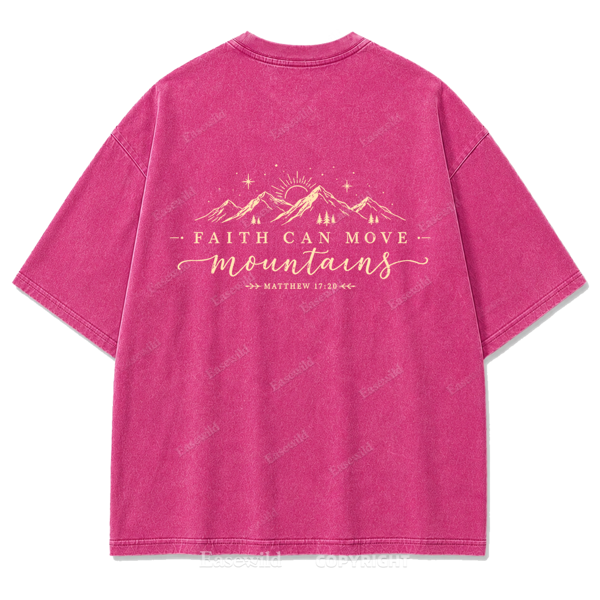 Faith Moves Mountains Washed Print Tee