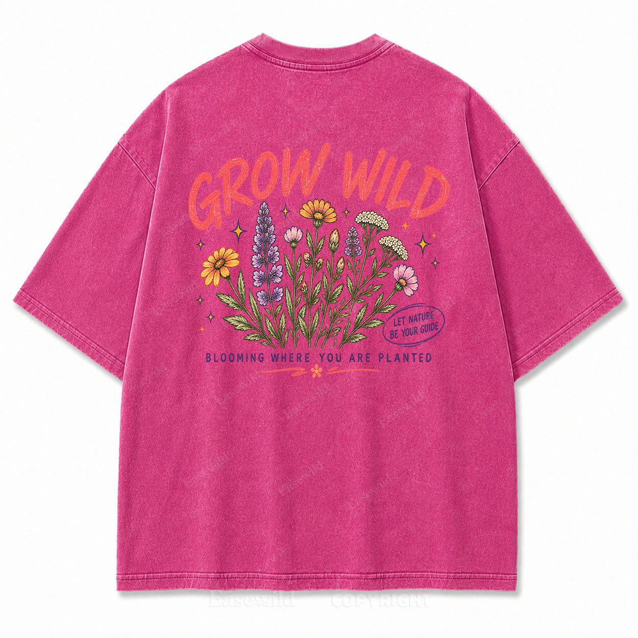 Grow Wild Wildflower Botanical Washed Graphic Tee