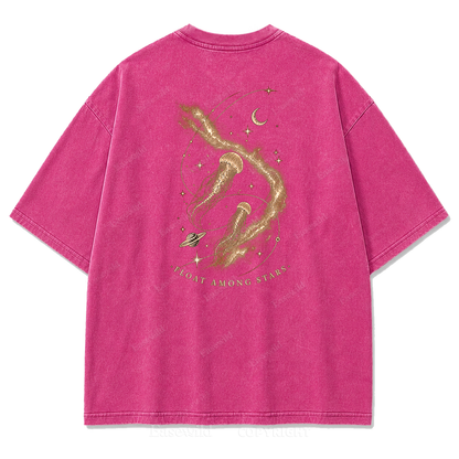 Vintage Celestial Jellyfish Space Print Tee