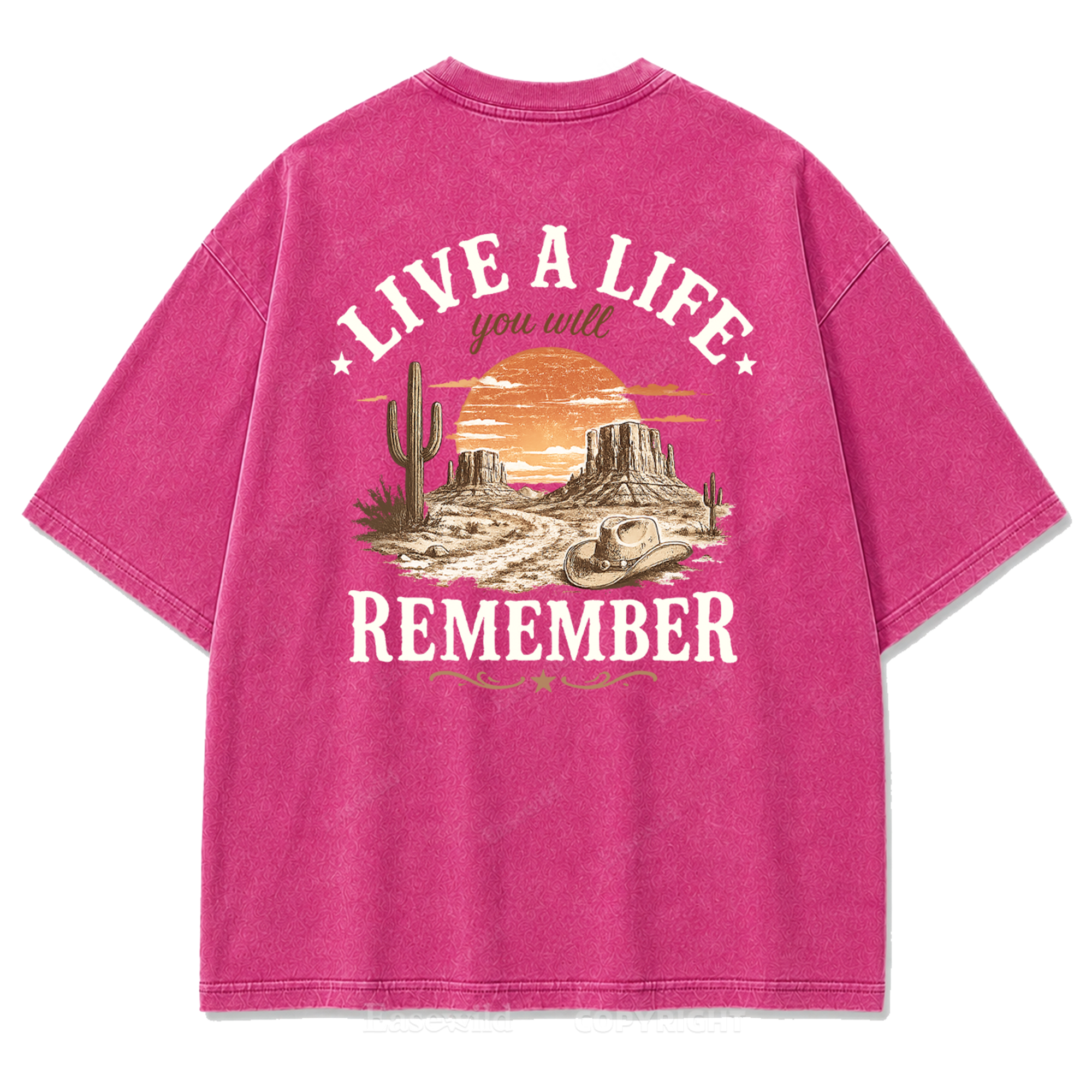 Live a Life You Will Remember Washed Print Tee