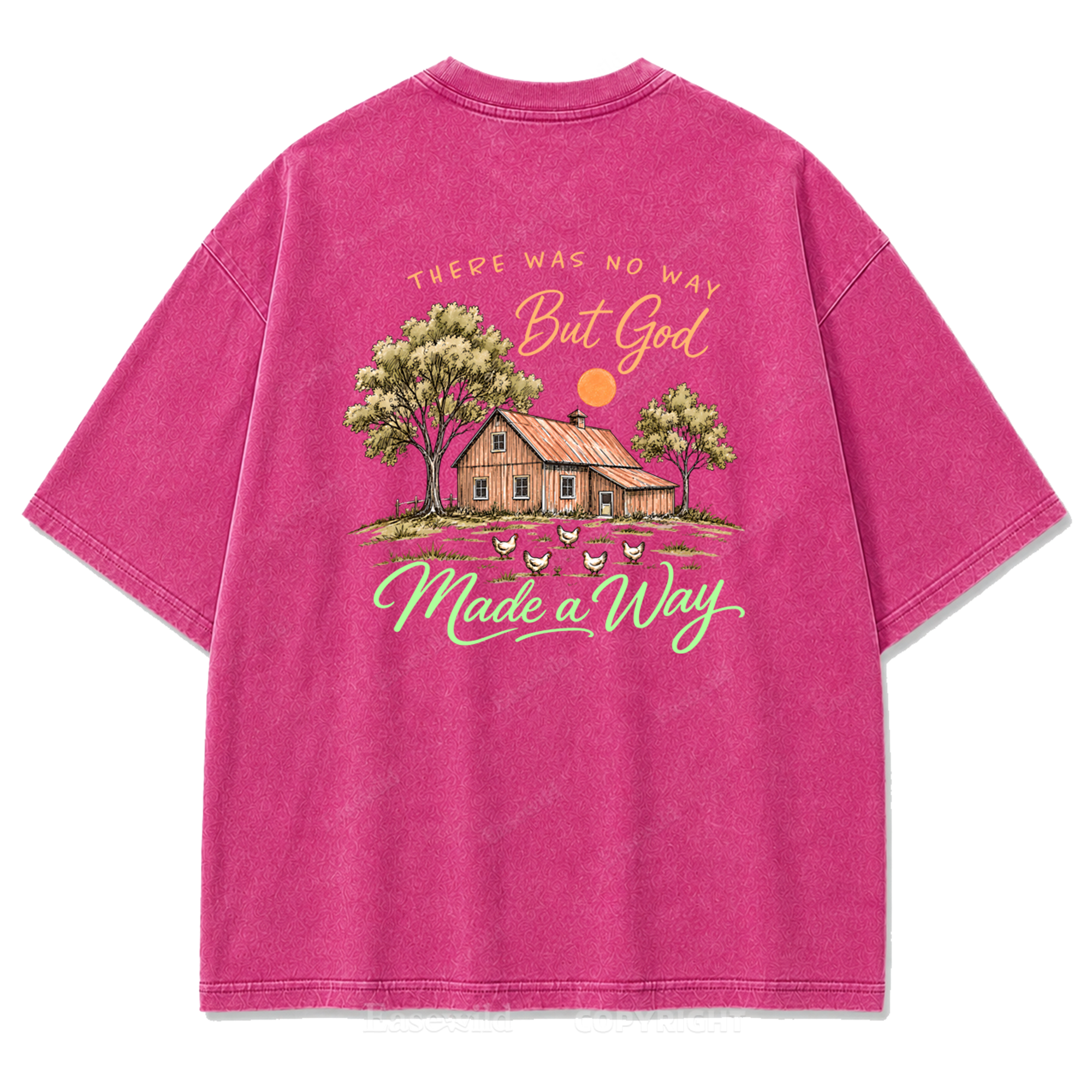 There Was No Way But God Made a Way Washed Print Tee