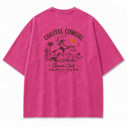 Coastal Cowgirl Club Washed Print Tee