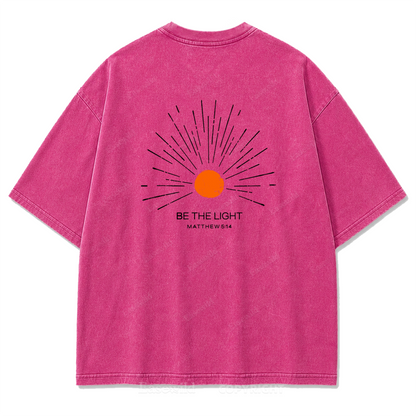 Be The Light Washed Print Tee