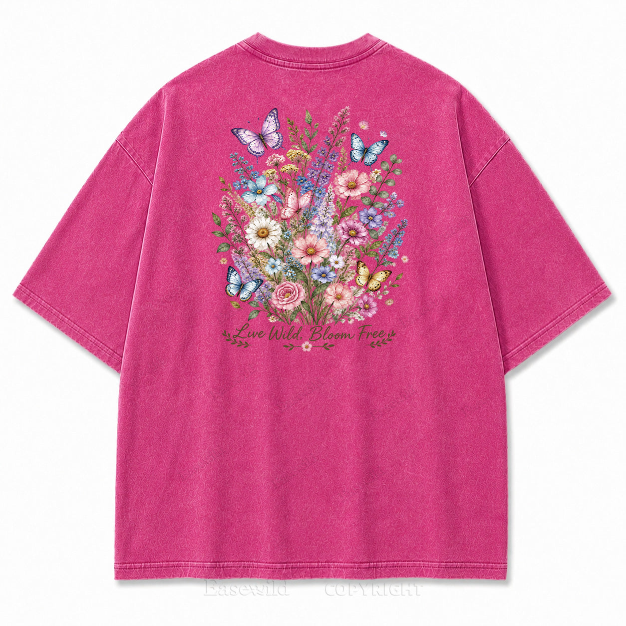 Live Wild Bloom Free Floral Art Print Tee