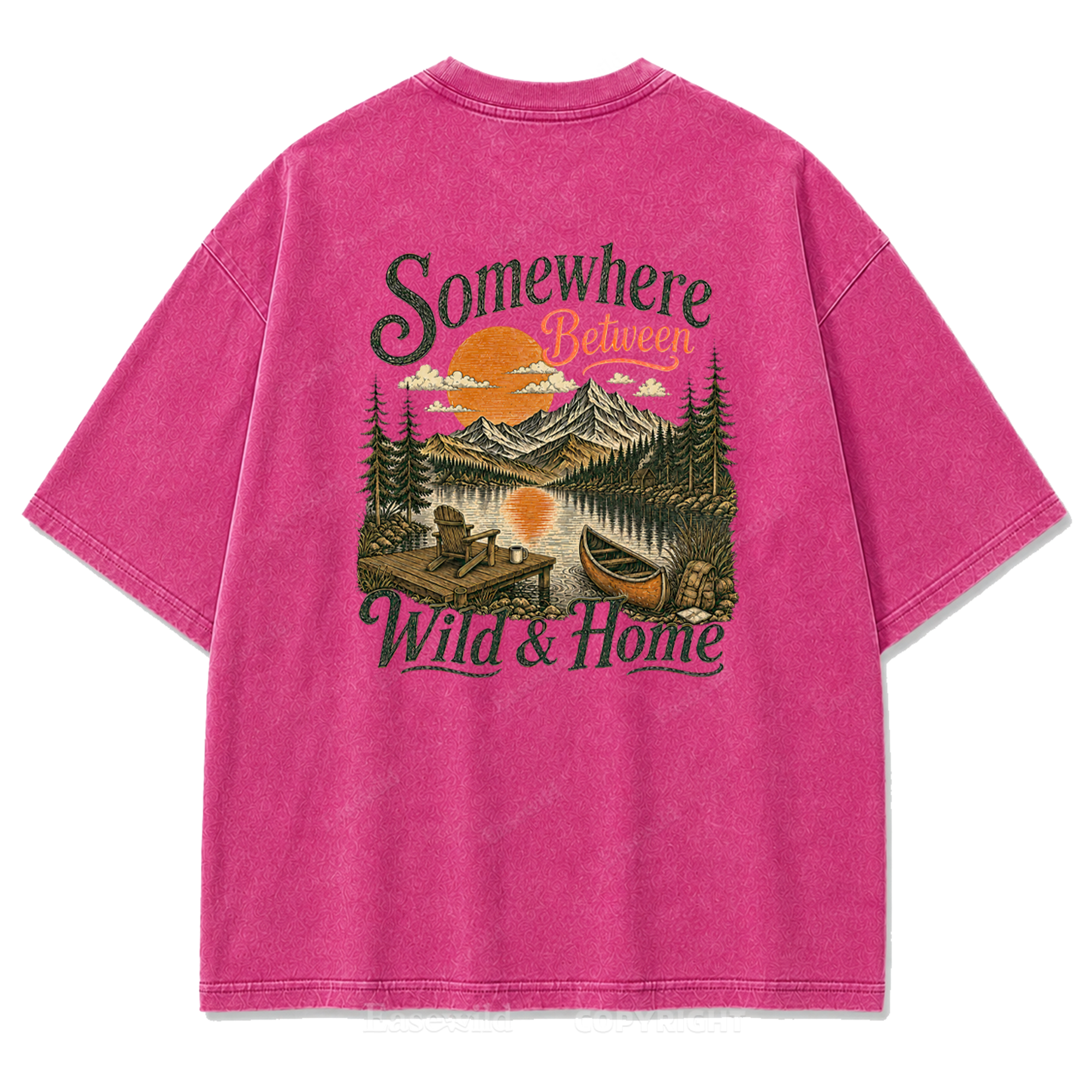 Somewhere Between Wild & Home Washed Print Tee