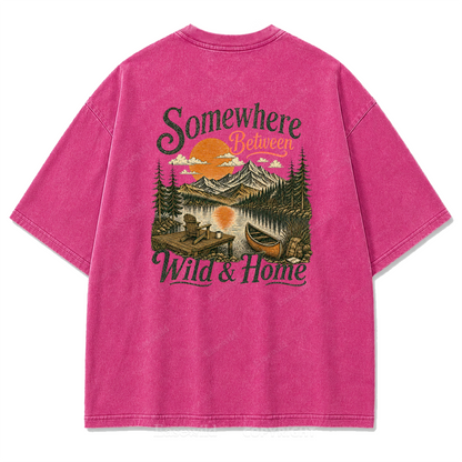Somewhere Between Wild & Home Washed Print Tee