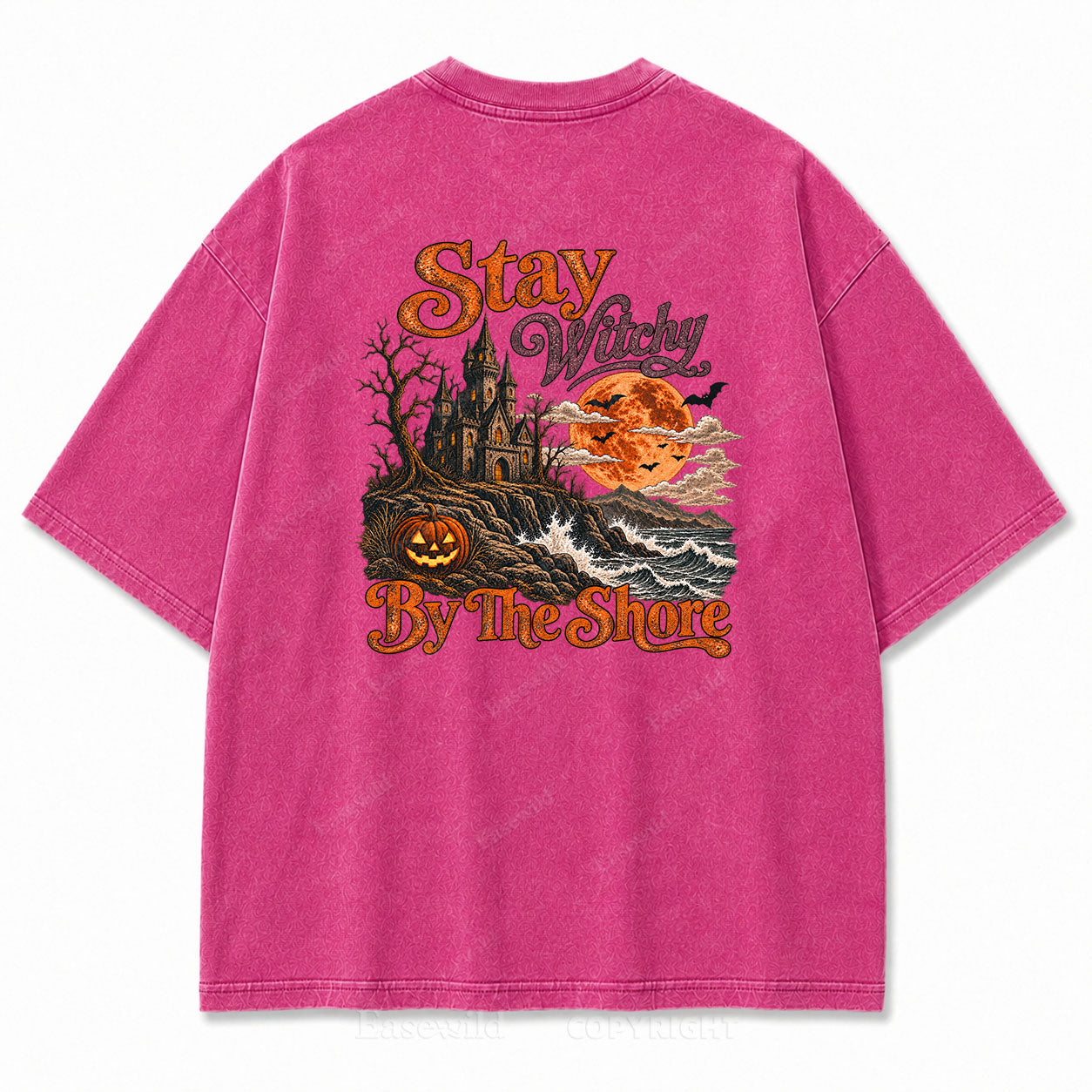 Stay Witchy  Halloween Washed Print Tee