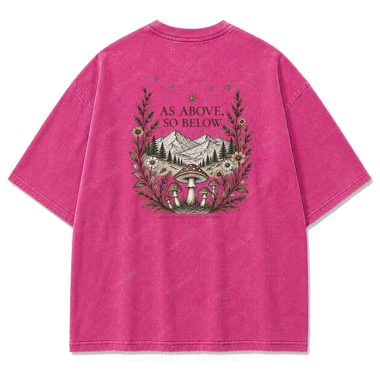 As Above So Below Nature Vintage Graphic Print Tee