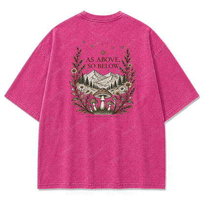 As Above So Below Nature Vintage Graphic Print Tee